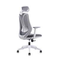 Chaise de bureau ergonomique moderne à dossier haut en tissu maillé respirant pivotante pour projet