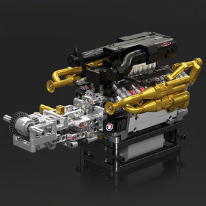 Mould King 10224 2025 Nuovo Motore Valkyrie V12, Gioco Creativo, Modello di Intrattenimento, Giocattoli per Bambini, Set di Blocchi da Costruzione - Product Image 4