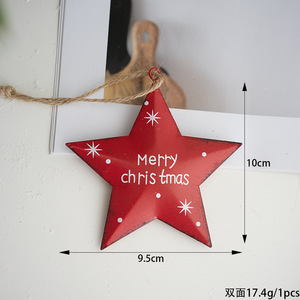 Nuevo Adorno Navideño Escandinavo para Árbol de Navidad, Colgante de Hierro con Forma de Pentagrama, Bolsa de Regalo, Campanas, Estrella, Colgante Festivo - Product Image 4