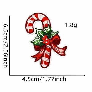 En stock – Nouvelle collection de patchs brodés en tissu, motifs de Noël (bonhomme de neige, renne) pour accessoires vestimentaires décoratifs - Product Image 6