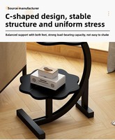 Meuble de salon moderne en métal léger, table console mobile à double niveau pour chambre, appartement, balcon, hôtel