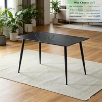 Table à manger en bois OKAY, design italien, collection personnalisée, moderne, pour petit appartement, table en pierre frittée