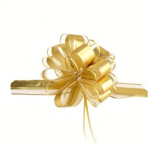 Organza festiva de plástico metálico en forma de bola, lazo para tirar, decoración de regalo, cintas holográficas para bodas y Navidad - Product Image 2