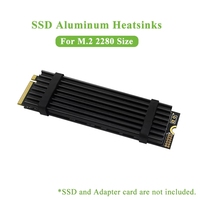 Dissipateur thermique M.2 SSD en aluminium, radiateur pour disques SSD, coussin thermique en silicone pour NVME NGFF M2 2280 PCI-E Raspberry Pi 5