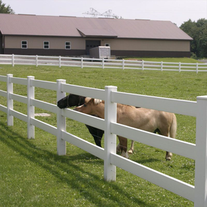 Clôture de ferme pour chevaux en PVC de qualité supérieure, 3 lattes - Product Image 5