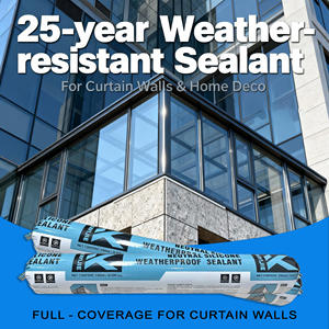 KAYIJIE Mastic silicone personnalisable sans décoloration, mastic transparent adapté aux grands murs-rideaux en verre - Product Image 2