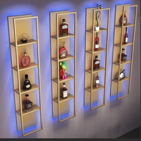 Vitrine murale moderne en aluminium avec éclairage LED, hauteur réglable, 5+ tiroirs/compartiments, salon, chambre principale