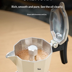 หม้อ<span class=keywords><strong>กาแฟ</strong></span>มอคค่าพอทแบบใช้ไฟฟ้า วัสดุ PP ทนความร้อน พร้อมวาล์วคู่ ใช้ในครัวเรือน ขนาดเล็ก สไตล์อิตาเลียน แบบใช้มือ - Product Image 2