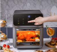 Four à friture à air intelligent de grande capacité 15L, four à friture à air multifonction numérique tactile pour la cuisine domestique