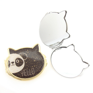 Espejo de bolsillo compacto con recubrimiento de resina epoxi, diseño bonito de panda, Cara de gato, 2022 - Product Image 6