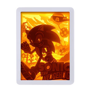 Lampe de sculpture sur papier 3D, personnages d'anime, <span class=keywords><strong>Sonic</strong></span> le hérisson, ornements de bureau, cadre photo, lampe - Product Image 2