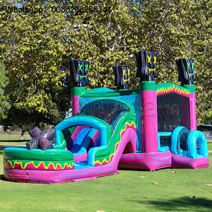 Videurs commerciaux maison de rebond gonflable château sautant piscine videur combinée avec toboggan château gonflable gonflable - Product Image 4