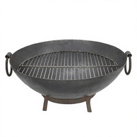 BBQ Fire Pit Bol rond en fonte Affichage de jardin Torréfaction Bol Kadai Foyer en métal rustique à des prix bon marché