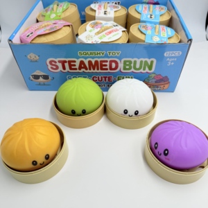 Jouets Squishy JY doux et moelleux, grands et colorés, en forme <span class=keywords><strong>de</strong></span> boulettes <span class=keywords><strong>de</strong></span> riz vapeur simulées, pour la relaxation et le divertissement - Product Image 2