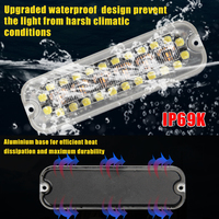 OPP LIGHT Werks großhandel ECE R10 Hoc hinten sive LED-Warnleuchte Signal leuchte 19 Blitz muster Not blitzlichter