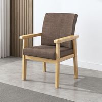 Chaise de salle à manger avec accoudoirs et dossier en bois, design minimaliste, écologique, ergonomique, stable pour les personnes âgées, utilisation à domicile, bar, villa
