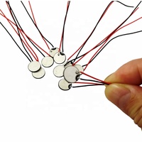 Elemen Keramik Piezo Ketebalan 1mm, Sensor Ultrasonik Bentuk Cakram untuk Manufaktur Elektronik