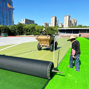 Cao Cấp Cỏ Nhân Tạo Nhà Máy Bán Buôn Tỷ Giá Màu Xanh Lá Cây Cỏ Tổng Hợp Thảm Thảm Bóng Đá Sân Cỏ - Product Image 5