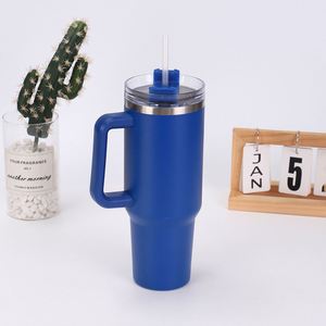 Gobelet de voyage isotherme H1.0 avec poignée, 40 oz, double paroi, couvercle, paille, antidérapant, couleur personnalisée OEM - Product Image 2