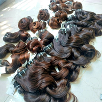 Extensions de Cheveux Humains Vietnamiens 100% Funmi Couleur Naturelle, Ondulées et Tendance, Effet Bouncy, Tissage pour Perruques de Femmes Noires