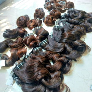Extensions de Cheveux Humains Vietnamiens 100% Funmi Couleur Naturelle, Ondulées et Tendance, Effet Bouncy, Tissage pour Perruques de Femmes Noires - Product Image 1
