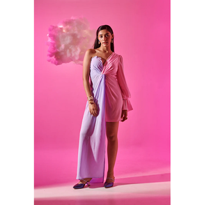 Vestido de Dos Tonos con Lazos Cruzados, Elegante, Casual, para Fiesta de Verano, Vestido de Moda para Mujer, Atuendo Moderno, Vestido Corto Bonito y Elegante - Product Image 4