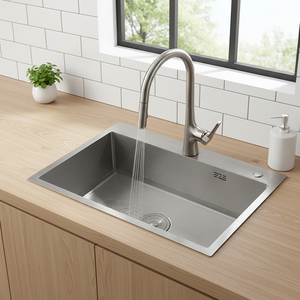 Haute qualité fait à la main 800*450mm évier à bol unique en acier inoxydable 304/201 forme carrée <span class=keywords><strong>prix</strong></span> usine direct pas d'intermédiaire - Product Image 5