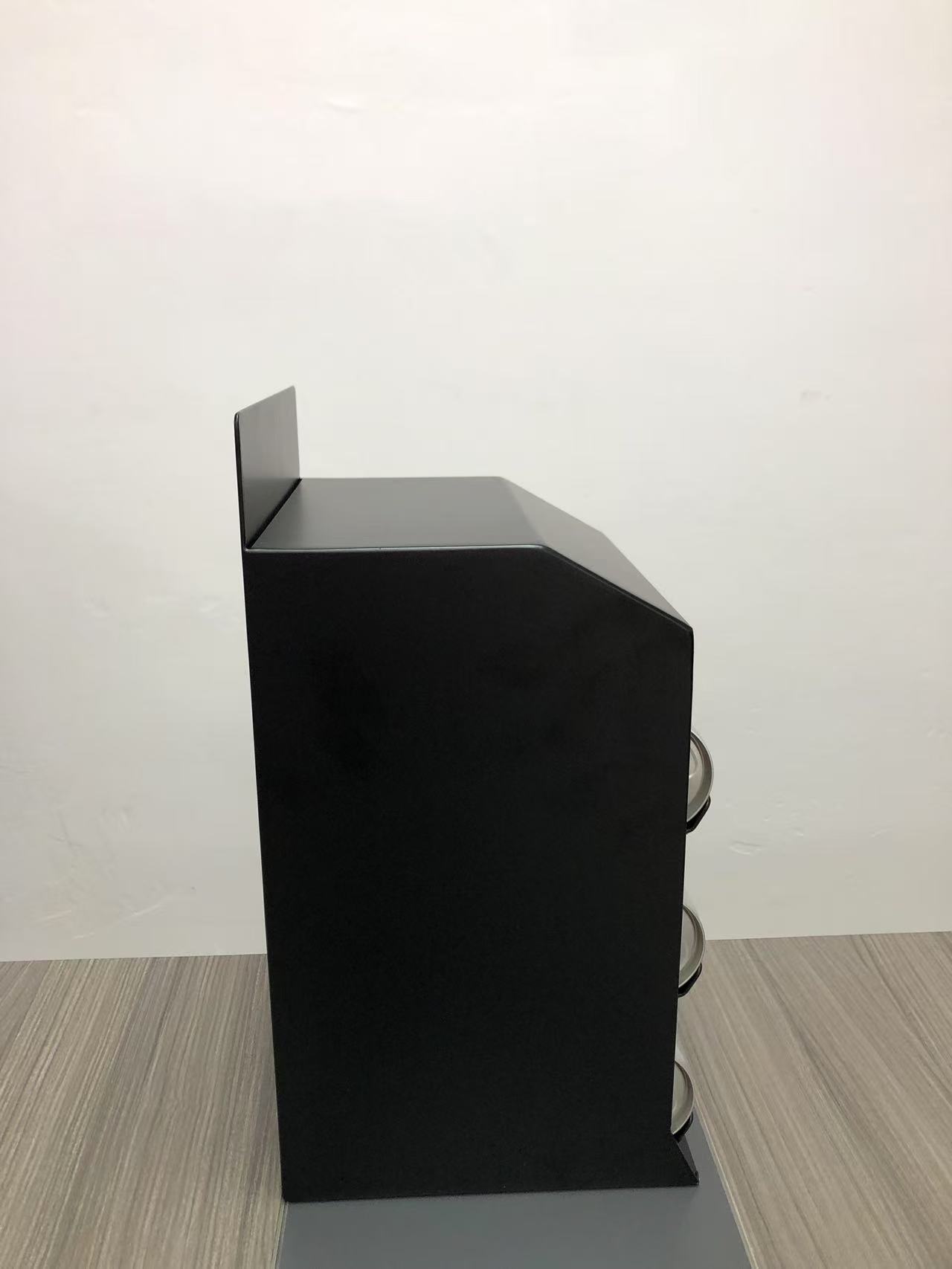 Dual Channel Self-weighted Chute Beverage Display Stand Metal Frame Cola Can Display Racks Black Counter Top Garment Racks — view 5