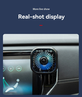 Ventilador de Refrigeración para Automóvil con Rotación de 360 Grados, 3 Velocidades Ajustables, Ventilación de Aire, Amplificador USB de 5V, Ventilador de Refrigeración con Luz para Automóvil, Camioneta, Camión