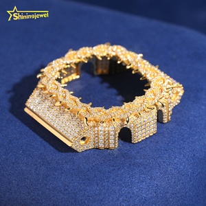 Pass Diamond Tester Iced Out Hip Hop Thorns DW5600 Moissanite 925 Silver Case Bezel <strong>Watch</strong> - Product Image 5