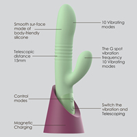 Juguetes Sexuales para Adultos WINYI 2023, Vibrador de Doble Cabeza Telescópico, Vibrador de Conejo con Estimulación del Clítoris y Punto G, Juguetes Sexuales para Mujer