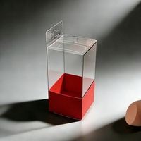 Boîte d'emballage de maquillage en PVC entièrement transparente et recyclable, personnalisée, pliable, pour outils cosmétiques, boîte rectangulaire, blush, crème pour les yeux