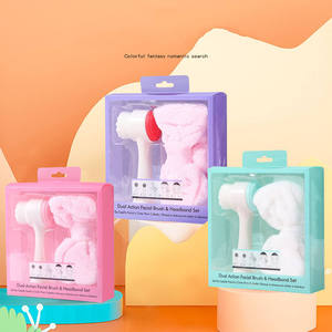 Brosse à visage en éponge, masque facial, <span class=keywords><strong>d</strong></span>émaquillant, lavage du visage, microfibre, bandeau élastique coloré <span class=keywords><strong>pour</strong></span> spa - Product Image 6