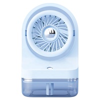 Ventilador de Escritorio con Rociador Yase 2529, Recargable por USB, Portátil, Mini, Motor sin Escobillas, 3 Velocidades, Silencioso, Bajo Ruido, Enfriamiento de Aire para Estudiantes
