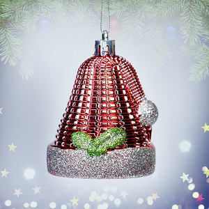 7 cm — 4 pieces, bell-shaped <b>figures</b> with glitter - Product Image 5