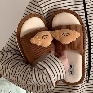 XIXITIAO Pantuflas de Algodón para Mujer, para Dormitorio, de Poliéster, para Interiores, Anticolisión, con Plataforma, Cálidas para Invierno, para Exteriores, con Suela Suave de EVA - Product Image 2