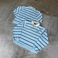 Chemise à rayures en coton de haute qualité, manches longues, col boutonné, chemises de travail, design personnalisé, vente en gros de polos pour hommes