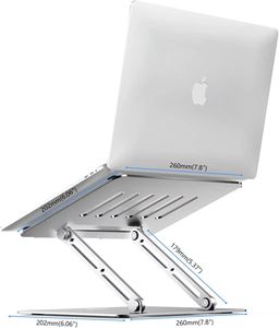 Soporte ergonómico para computadora portátil Soporte ajustable plegable ergonómico de aleación de aluminio para computadora portátil para 15,6 <span class=keywords><strong>pulgadas</strong></span> - Product Image 2