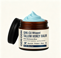 Crème Visage au Suif de Bœuf Biologique Nourri à l'Herbe, Marque Privée OEM, au Miel et Acide Hyaluronique, Hydratation Profonde, Réparation de la Barrière Cutanée, Nourrissante