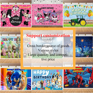 Sfondo per la fotografia di buon compleanno per la decorazione della festa della ragazza sfondo rosa Glitter - Product Image 5