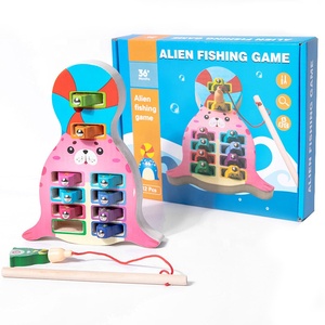 Giocattoli di pesca per bambini a forma di animali, giocattoli interattivi per la prima educazione, <span class=keywords><strong>dinosauro</strong></span>, foca, razzo, coniglio, piccolo pesce, gioco di pesca - Product Image 1