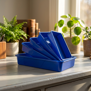 NDURO BP3001 Multi-Purpose Food Grade Injection Molded Eco-Friendly Storage <b>Tray</b> Lids Durable Non-Toxic Lightweight <b>Large</b> Size - Product Image 1
