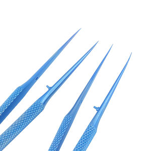 คีมซ่อมโทรศัพท์มือถือ ไทเทเนียมอัลลอย 0.15 มม. คีมจับลวดสำหรับงานซ่อมจุลทรรศน์ คีมบัดกรีลายนิ้วมือ คีมตรง/โค้ง คีมสำหรับงานเชื่อมสายไฟ - Product Image 6