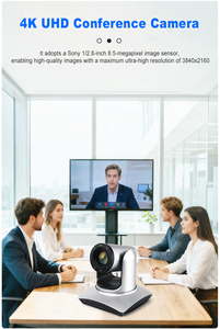 Caméra PTZ Ultra <span class=keywords><strong>HD</strong></span> 4K 8MP avec zoom optique 20X, suivi vocal, sortie PoE, rotation à <span class=keywords><strong>355</strong></span> degrés pour diffusion en direct et vote - Product Image 4