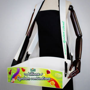 Bandejas de madera para aperitivos con correa, bandeja Usherette original con estampado, bandeja para servir fiestas nocturnas de cine, portador de palomitas de maíz Usherette - Product Image 6