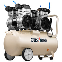 Compresseur d'air silencieux sans huile Aotu Si OTS-1500*2-60L pour gonflage, pesage et peinture au pistolet