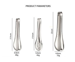 C224 Langlebiges Edelstahl-Küchenutensilien-Set Hitzebeständige BBQ-Werkzeuge mit Essenszange und Brotschere für Bäckereien - Product Image 3