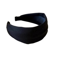 Serre-tête/Barrette à cheveux large pour femme, collection Automne/Hiver 2025, nouveau style, design plissé fait main en matériaux mixtes, luxe et élégance.