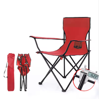 Chaise de camping et de pêche professionnelle robuste en tissu Oxford avec dossier et accoudoirs métalliques, personnalisable avec logo, vente en gros directe usine
