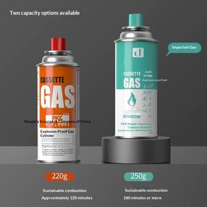 Cartouche de gaz liquéfié, petite bouteille portable, <span class=keywords><strong>butane</strong></span>, anneau magnétique coupe-vent, tête de lance-flammes à flamme inversée, remplissage de gaz en extérieur, carte de gaz - Product Image 2